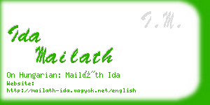 ida mailath business card